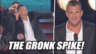 Gronk SPIKES shot glass after taking drink with Brady and Belichick 😂 [upl. by Bellew]