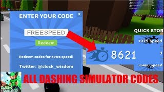 ALL WORKING CODES FOR DASHING SIMULATOR  Roblox [upl. by Rori85]