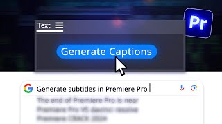 How To Create SUBTITLES In Premiere Pro SUPER EASY  FAQ [upl. by Ursas]