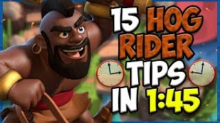 15 QUICK Tips About Hog Rider🔨  Clash Royale [upl. by Rabaj]