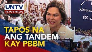 VP Sara sinabing tapos na ang UniTeam tandem kay PBBM “Pang2022 elections lang ‘yun” [upl. by Emlynn]