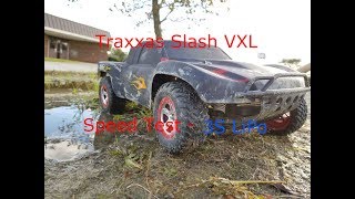 Traxxas Slash VXL Speed Test On 3s LiPo Battery [upl. by Ethelda737]