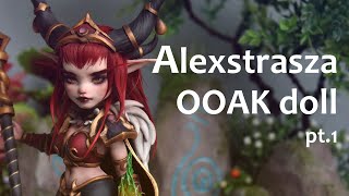 Alexstrasza Part 1 Sculpting clothes amp mods  Cranes Creatures OOAK Monster High Doll Repaint [upl. by Rosalba716]