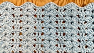 Simple amp beautiful lace blanket for beginners and beyond 💙 [upl. by Anivram]