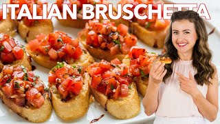 How to Make Italian BRUSCHETTA  Easy Appetizer [upl. by Stockwell]