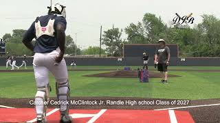 Catcher Cedrick McClintock Jr Randle High school Class of 2027 [upl. by Gnouhk636]