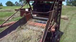 Video of AllisChalmers RotoBaler Baling Hay [upl. by Shing]