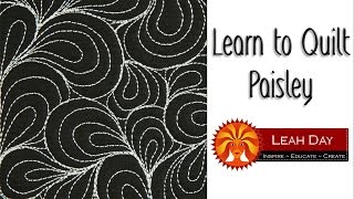 How to Free Motion Quilt Paisley Quilting Design  Great for Beginners [upl. by Yrffej285]