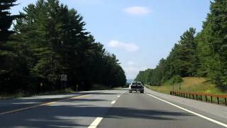 Adirondack Northway Interstate 87 Exits 29 to 27 southbound [upl. by Eglanteen982]