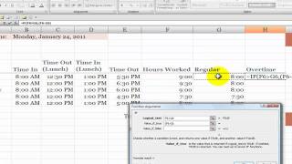 How to Calculate Overtime Hours on a Time Card in Excel [upl. by Ashlie]