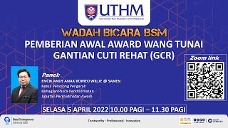 Taklimat Pemberian Awal Award Wang Tunai Gantian Cuti Rehat GCR [upl. by Yahsat]