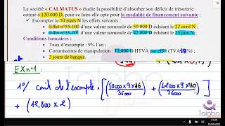 financement mixte escompte deffets et découvert bancaire [upl. by Ijar]