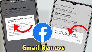 How to Remove Gmail from Facebook 2024 You cant make this change at the moment email remove problem [upl. by Anawqahs]