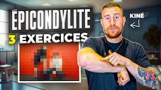 ÉPICONDYLITE coude  3 EXERCICES de KINÉ [upl. by Sices]