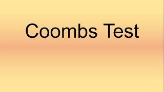 Coombs Test Pronunciation  How to Say  How to Pronounce [upl. by Ahselrac]