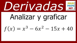 APLICACIÓN DE LA DERIVADA AL TRAZADO DE CURVAS  Ejercicio 2 [upl. by Ahsikcin]