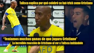 La reacción de Cristiano y las palabras de Anderson Talisca tras celebrar su hat trick como CR7 [upl. by Sayed]