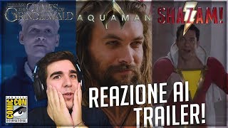 REAZIONE ai TRAILER di ANIMALI FANTASTICI  AQUAMAN  SHAZAM [upl. by Ema]