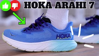 Firmer Comfort Sneaker HOKA Arahi 7 Review [upl. by Aneekat]