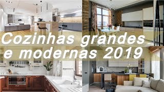 100 ideias 🍧 de cozinhas grandes e modernas 2019 [upl. by Beitris21]