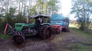 Streuwiesen mähen und auflegen 2017  Gitterräder  BBUmwelttechnik  Deutz  GoPro [upl. by Eberta355]