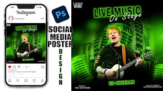 Music Poster Design by Photoshop [upl. by Rep]