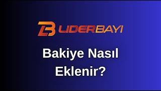 Bakiye Nasıl Eklenir  Bakiye Ekle [upl. by Honey]