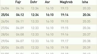 Ramadan 2020horaire priere casablanca Maroc ramadan 2020 imsak iftar calendrier salât Ramadan 2020 [upl. by Arakaj115]