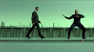 The Chase Agents vs Morpheus  The Matrix Reloaded Open Matte [upl. by Samella]