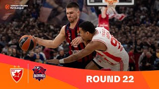 ZvezdaBaskonia  Round 22 Highlights  202324 Turkish Airlines EuroLeague [upl. by Quirita192]