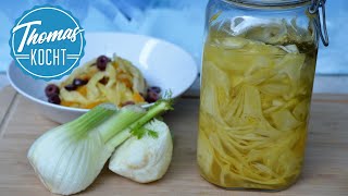 Gemüse fermentieren  Fenchel  schmeckt genial und ist gesund [upl. by Ahsakat]