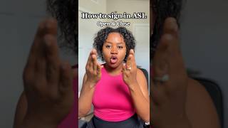 How to sign “open” and “close” in asl [upl. by Milinda]