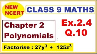 Class 9 Maths  Ex24 Q10  Chapter 2  Polynomials  New NCERT  Ranveer Maths 9 [upl. by Yerggoeg]