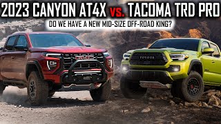 2023 Canyon AT4X vs Tacoma TRD Pro  The MidSize OffRoad Battle [upl. by Berne847]