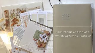 Jibun Techo Biz Diary  Functional Planner  Sept 2024 Plan with Me Weeks 3738 [upl. by Reiniar]