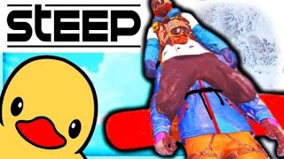 SNOW NOT SKATE snowboarding on a steep video game [upl. by Arreip]