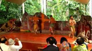 Aboriginal dance at Rainforestation in Kuranda Queensland Australia [upl. by Doley]