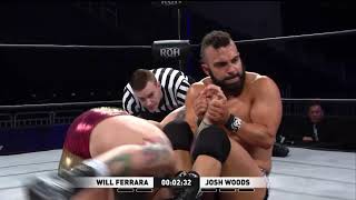 Intense Pure Rules Clash Will Ferrara vs Josh Woods  ROH TV June 2021 [upl. by Eyllek]