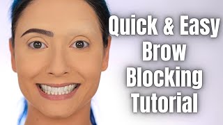 EYEBROW COVERING TUTORIAL  HOW TO CONCEAL EYEBROWS QUICK amp EASY [upl. by Abe]