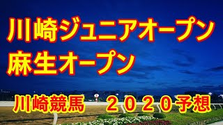 川崎ジュニアオープン・麻生オープン【川崎競馬２０２０予想】 [upl. by Ahsinaj873]