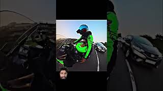 Kawasaki Ninja ZX6r cutegirl reaction on traffic greenscreenvideos kawasakininja viralshort zx6r [upl. by Maisey]