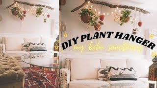 How to DIY your own Driftwood Plant Hanger  DIY BOHO DECOR  lookingthruamira [upl. by Assyl]