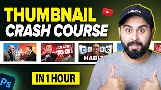 YouTube Thumbnail Design Full Course  How to Make Professional Thumbnails for YouTube [upl. by Poucher]