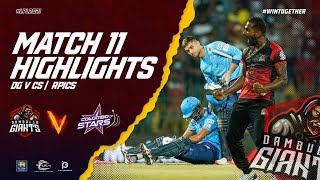 Match 11  Dambulla Giants vs Colombo Stars  Full Match Highlights LPL 2021 [upl. by Ecirtahs490]