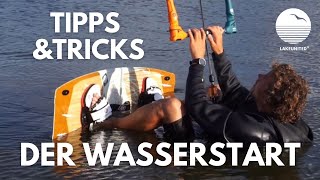 KITESURFEN WASSERSTART  Schneller lernen mit TippsampTrick von LakeUnited [upl. by Niuqauj]