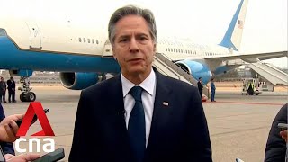 US Secretary of State Blinken makes fifth trip to Middle East for IsraelHamas truce talks [upl. by Yereffej]