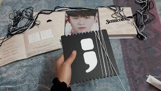 Knitting SEVENTEENs Semicolon Album Weaving Kit [upl. by Adihahs747]