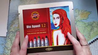 KohINoor Wax Aquarell swatching [upl. by Htilil]