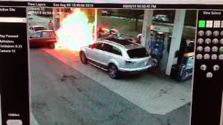 Gas Station Fire Extinguished by System [upl. by Amahs174]