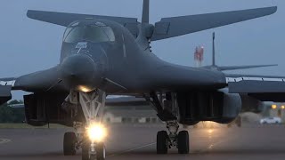 B1 Lancer Night Afterburner Take Off [upl. by Cave]